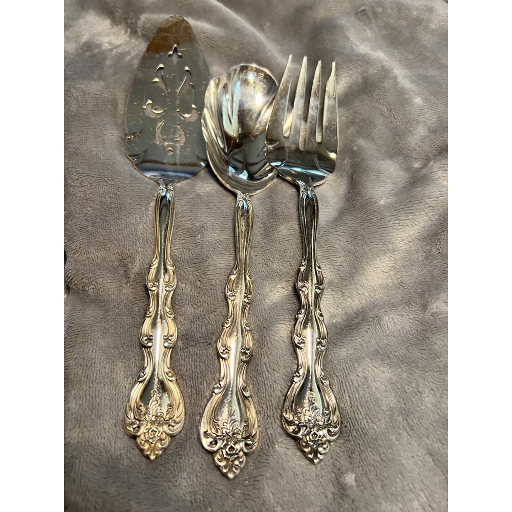 International Silverplate‎ Interlude 3 Pc Serving Set Spoon Fork Server Vintage